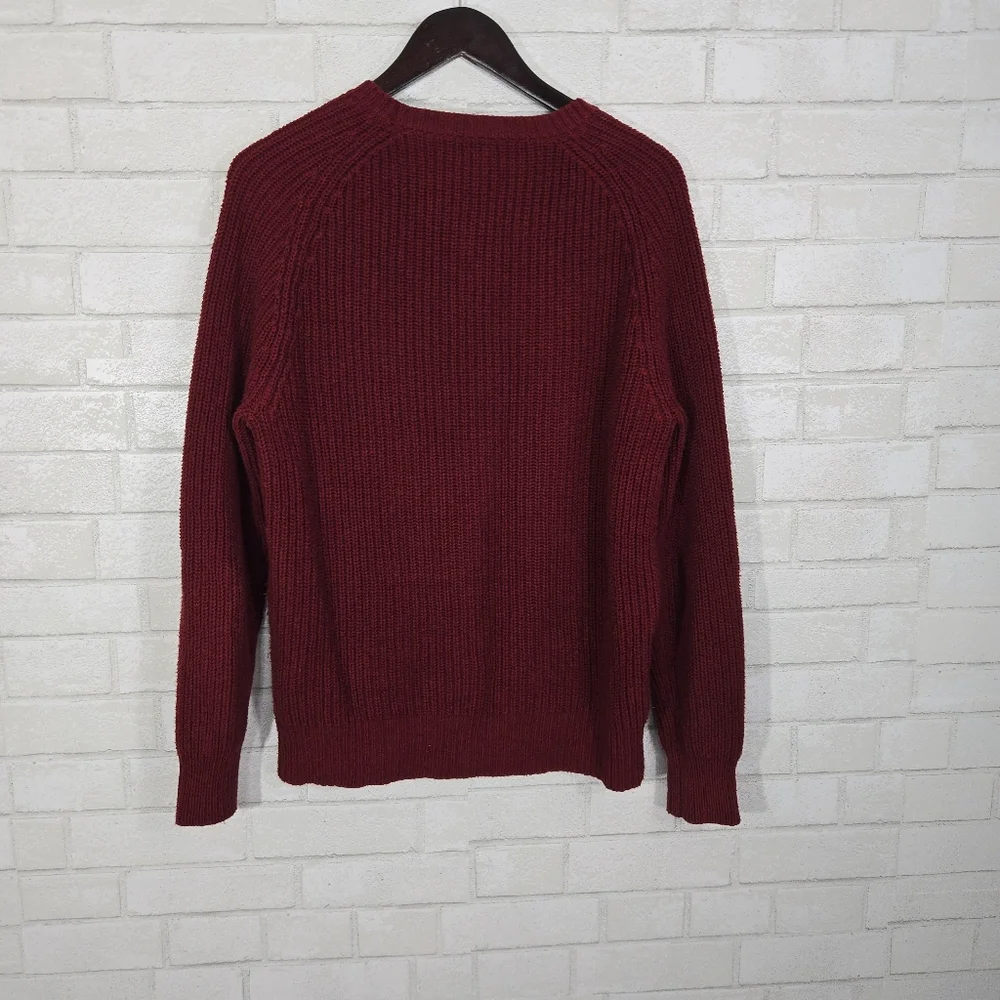 J. Crew heavy, dark red sweater